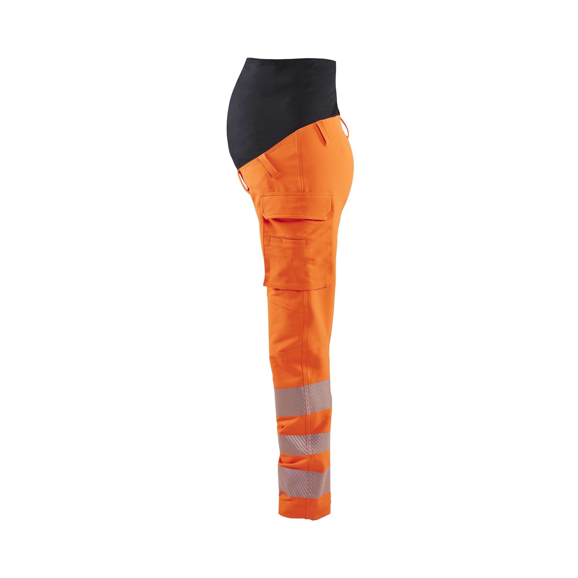 BLAKLADER 71001642 Women's hi Vis 4 way stretch maternity trousers Hi Vis Reflective Work Trousers Women - water repellent
